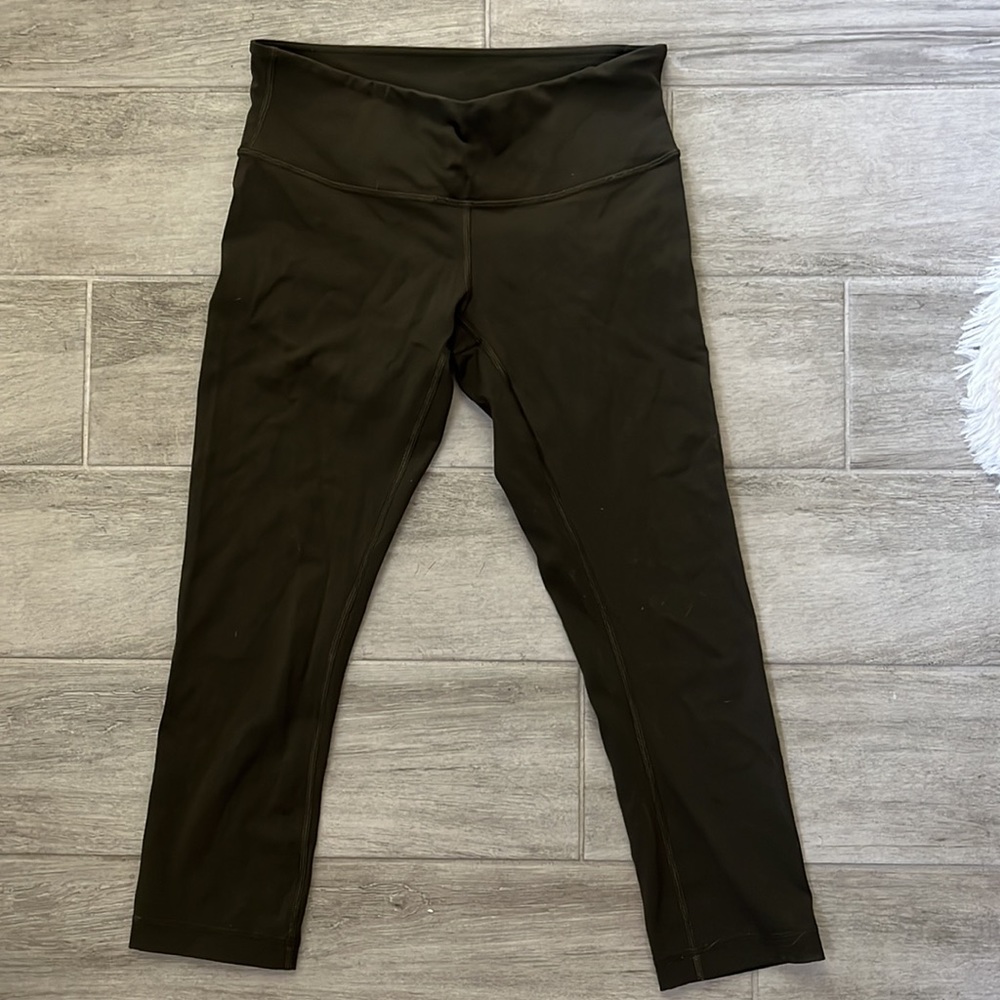 Army green Lululemon leggings (size 6)